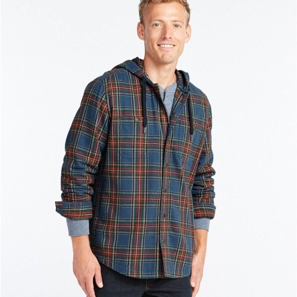 ll bean flannel sweatshirt